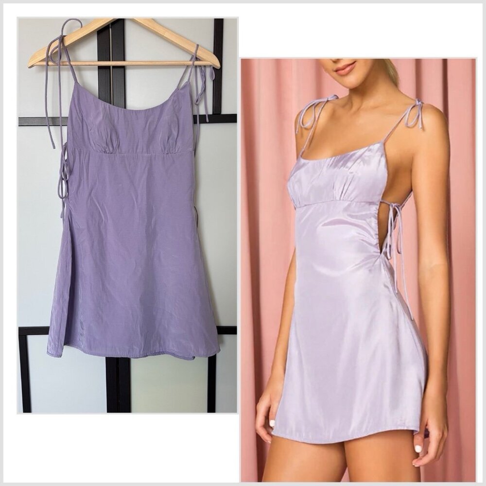 Revolve Superdown Babydoll Mini Dress Violet Purple Size Small Coquette Fairy